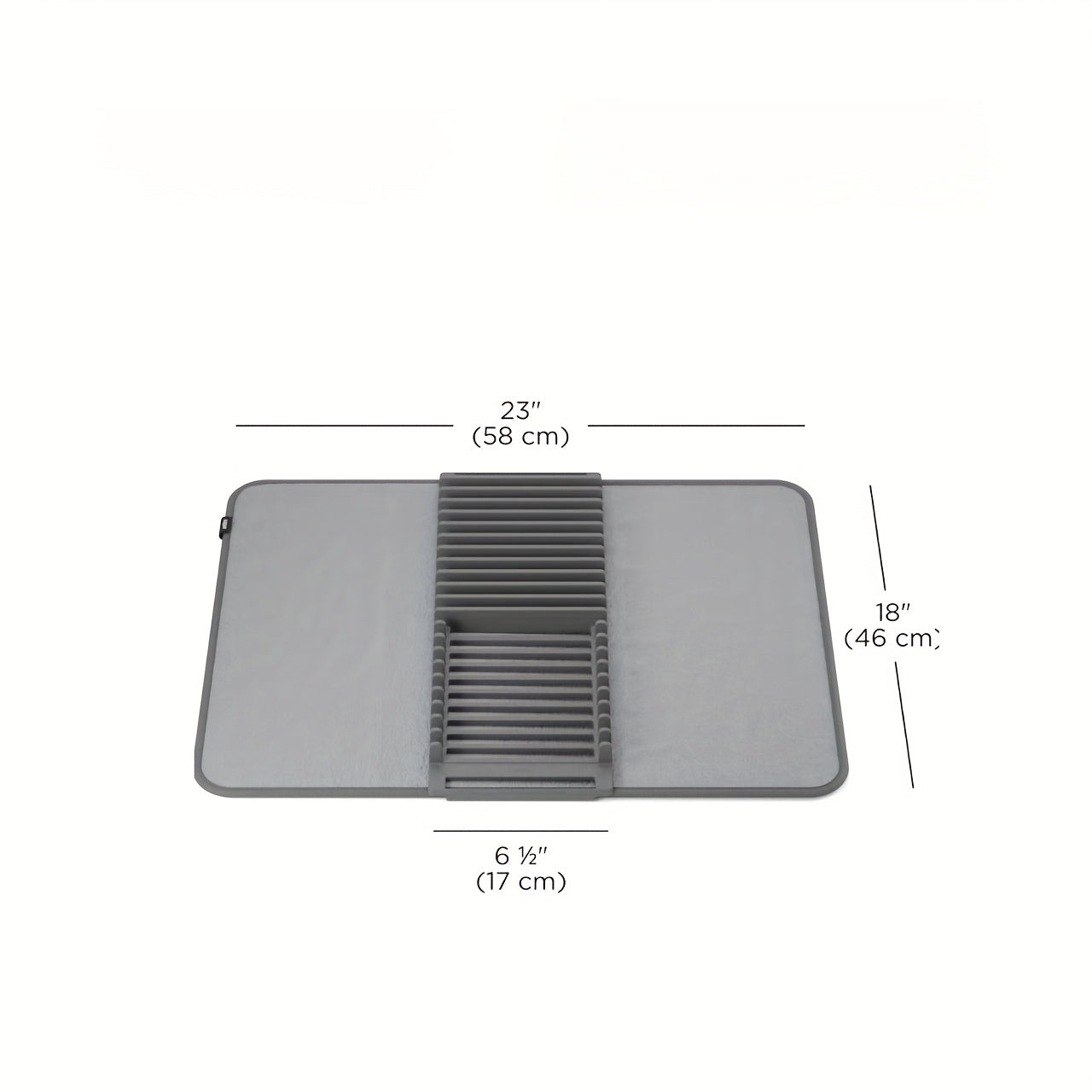 Foldable Non-Slip Dish Drainer Mat – Space-Saving Kitchen Counter Organizer with Absorbent Pad & Utensil Rack