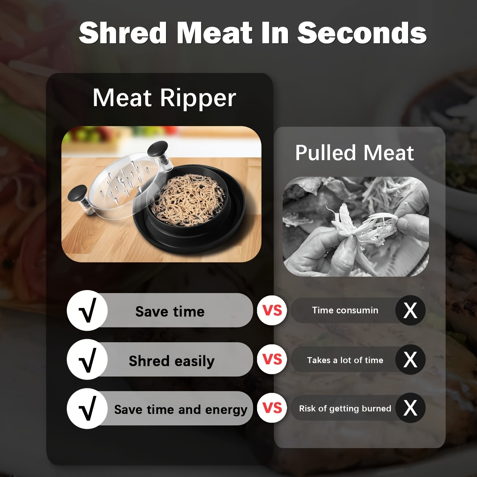 SpinSlice Pro™ Rotating Chicken & Veggie Shredder – No Mess, All Speed