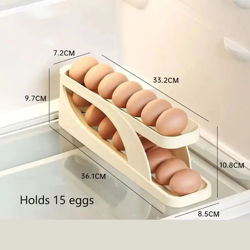 Smart Egg Storage Organizer Tray - Space Saving Kitchen Essential