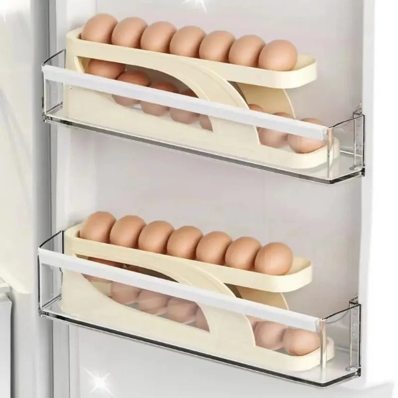 Smart Egg Storage Organizer Tray - Space Saving Kitchen Essential