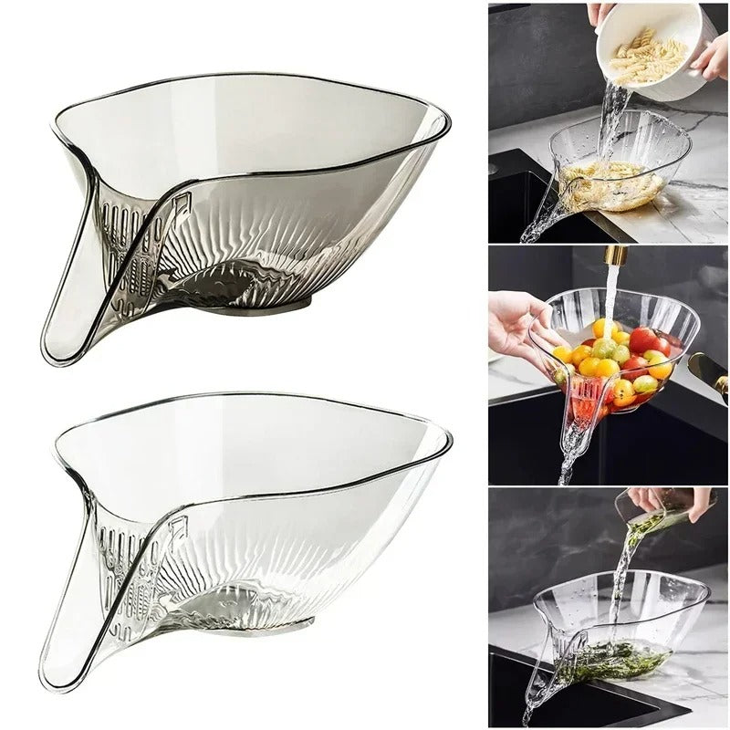Acrylic Drainer Basket with Handle – Multipurpose Kitchen Storage