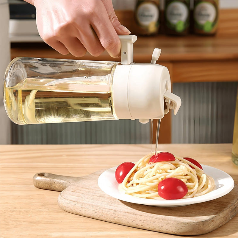 2-in-1 Glass Oil Spray Dispenser – 470 ML | Premium Kitchen Tool