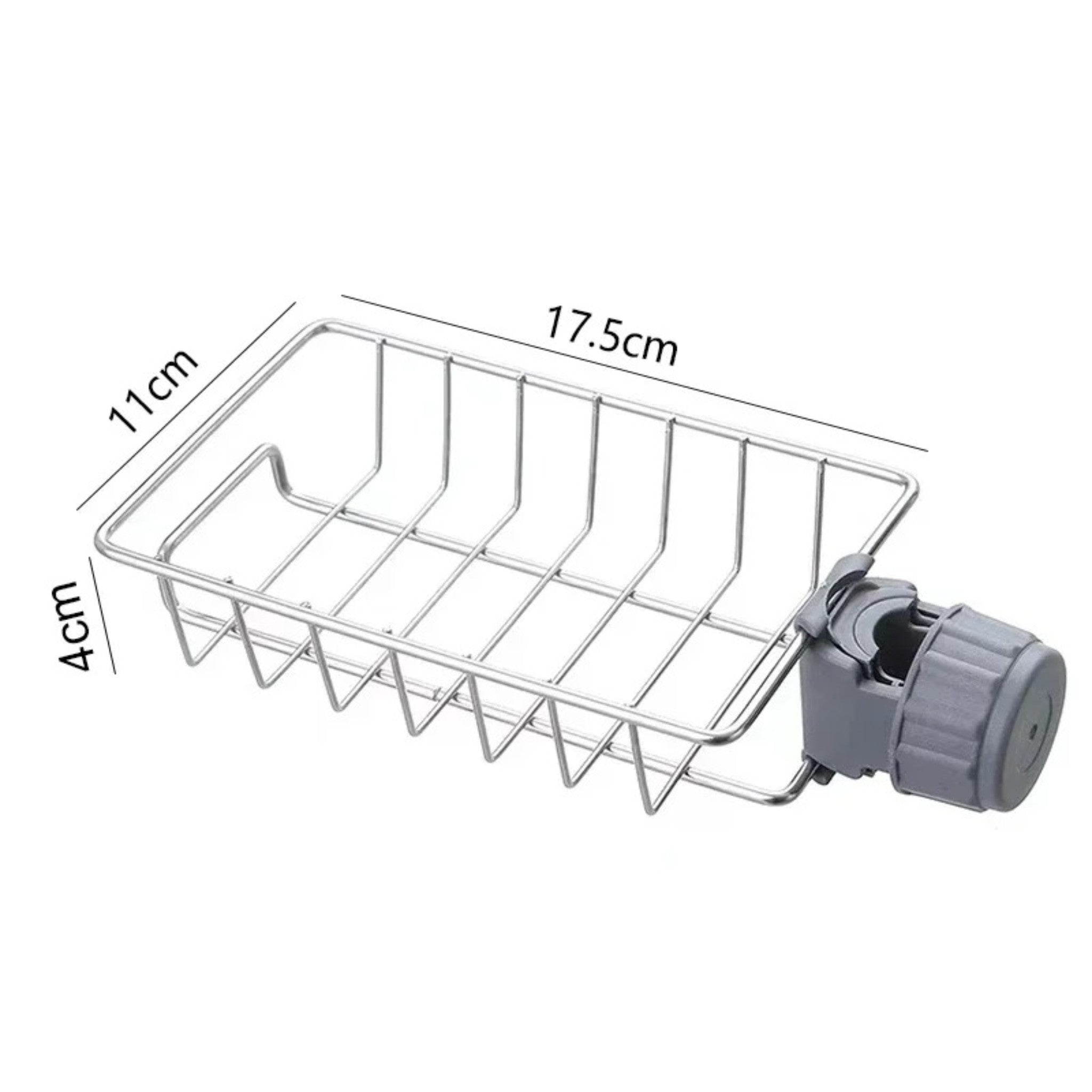 Stainless Steel Faucet Storage Rack – Adjustable Sink Sponge & Rag Holder